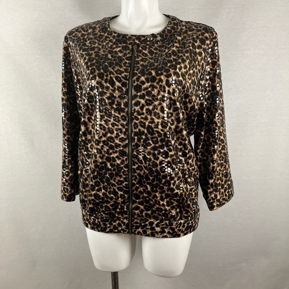 Ruby Rd Animal Print Jacket - Picture 1 of 8